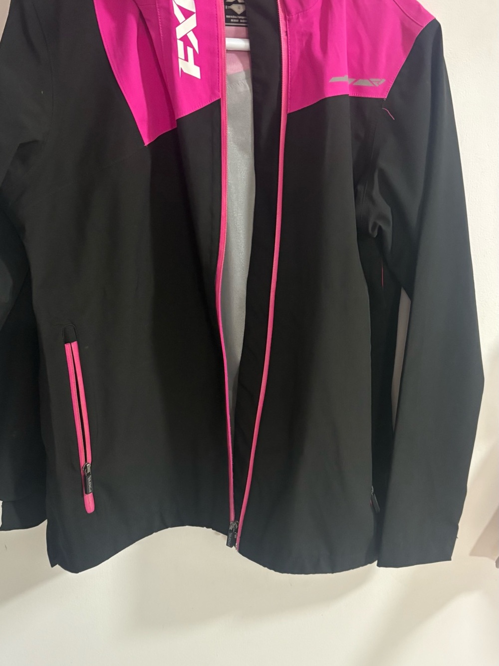 Women's Black and Pink Ski Softshell Jacket